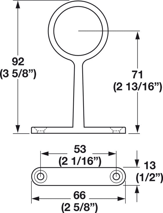 LED Closet Rods Center Support