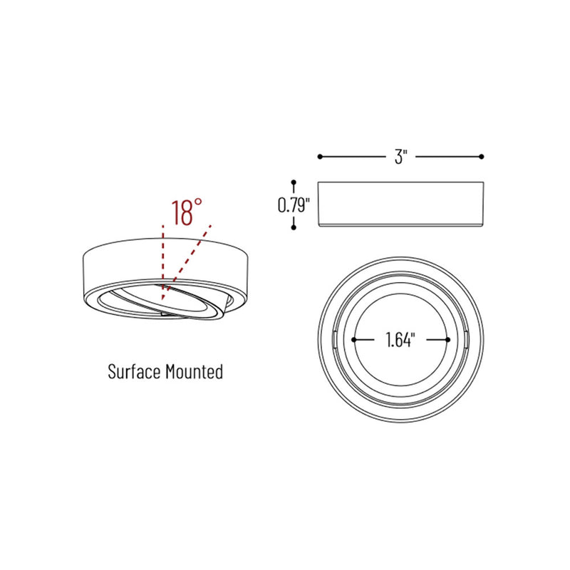 LED Adjustable Puck Lights 24V DC